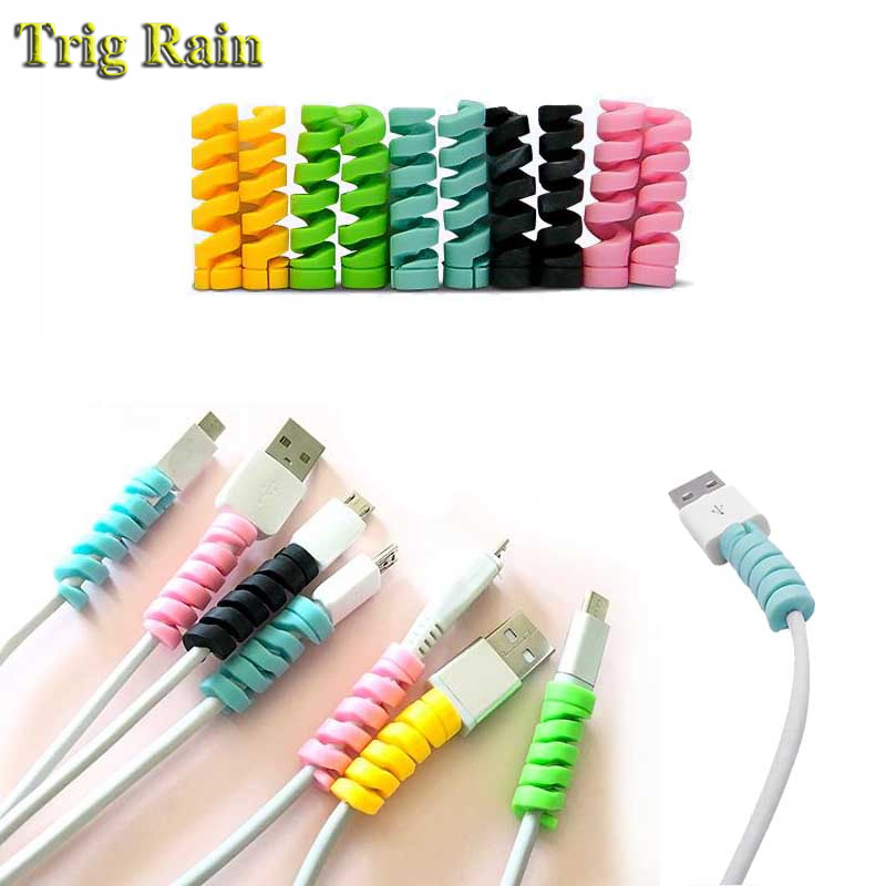 Coiled Usb Cable - واقي كابل حلزوني من السيليكون ،