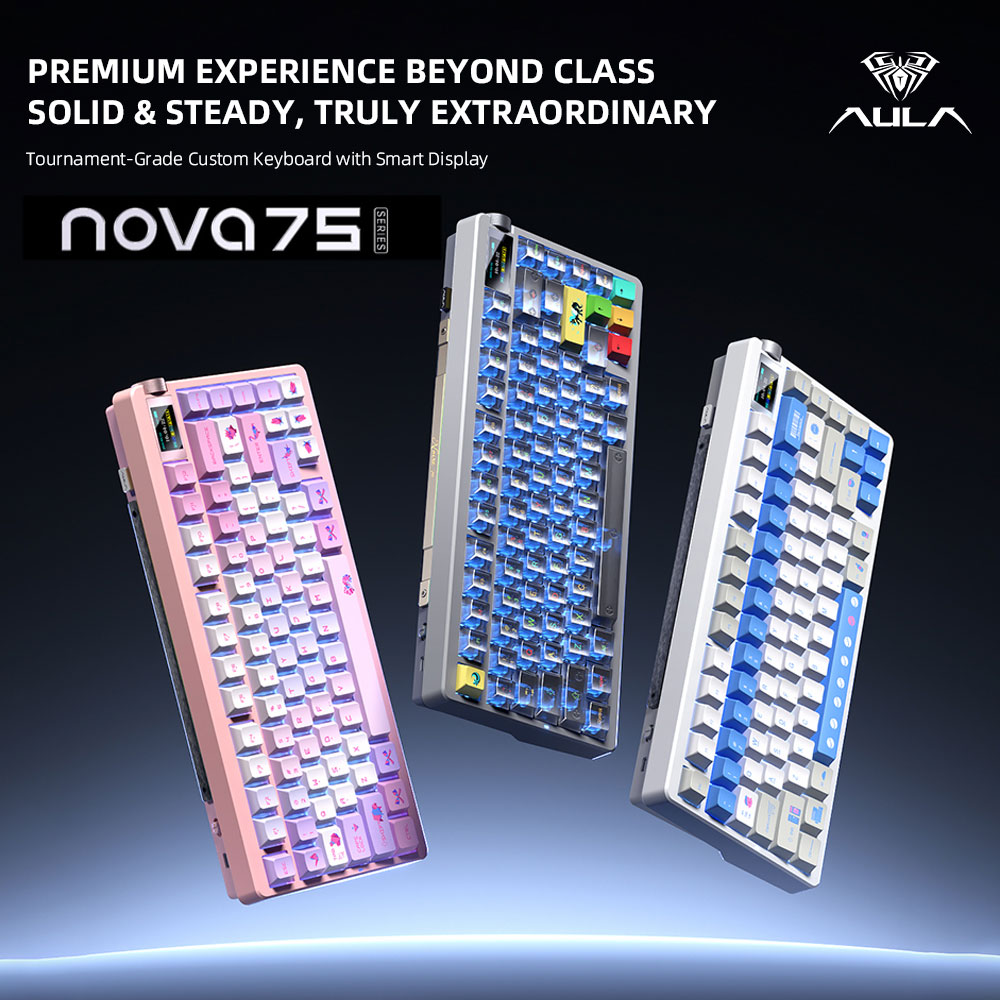 Gaming Keyboard Mini Mechanical - لوحة مفاتيح ميكانيكية لاسلكية جديدة AULA