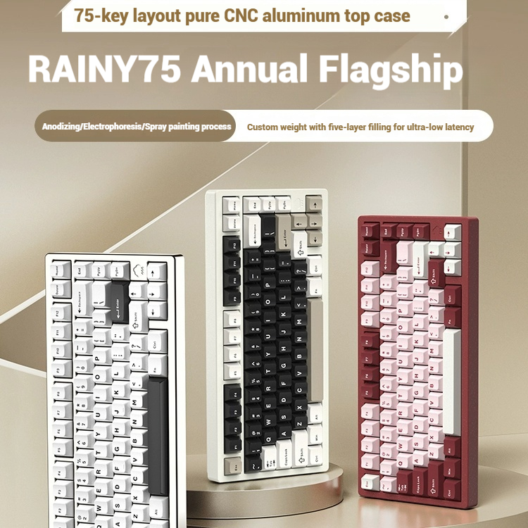 Gaming Keyboard Esports - سماعة لاسلكية تعمل بالبلوتوث RAINY75 لوحة