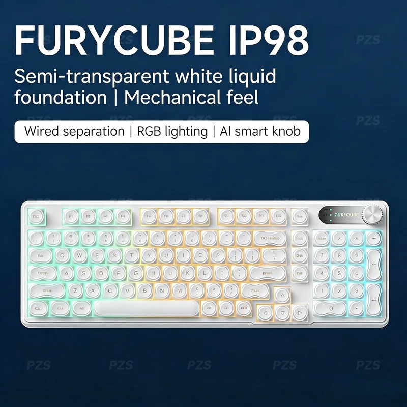 Gaming Keyboard Ip98 - لوحة مفاتيح FURYCUBE IP98 سلكية مع
