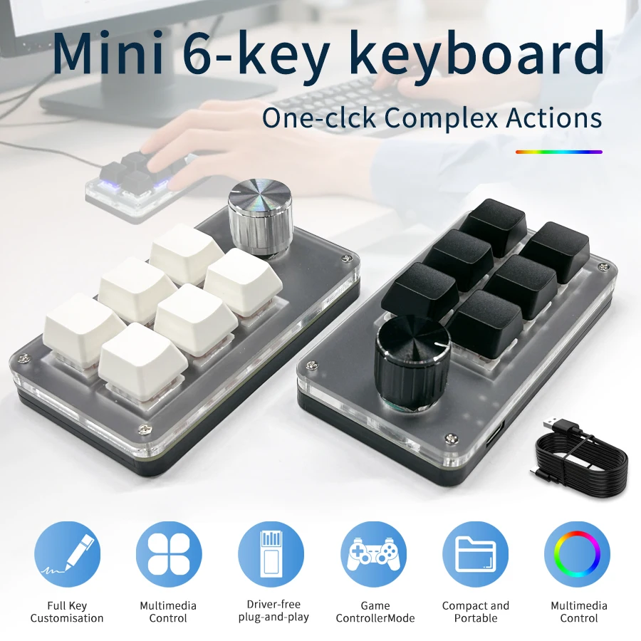 Gaming Keyboard Mini Mechanical - لوحة مفاتيح صغيرة سلكية مخصصة بـ