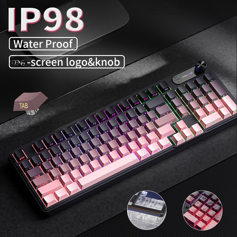 Gaming Keyboard Ip98 - RGB IP98 teclado لوحة مفاتيح غشاء