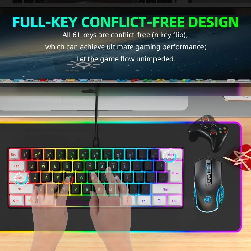 طقم لوحة مفاتيح وماوس للألعاب  - مراجعة Gaming Keyboard And Mouse For Xbox وسعره