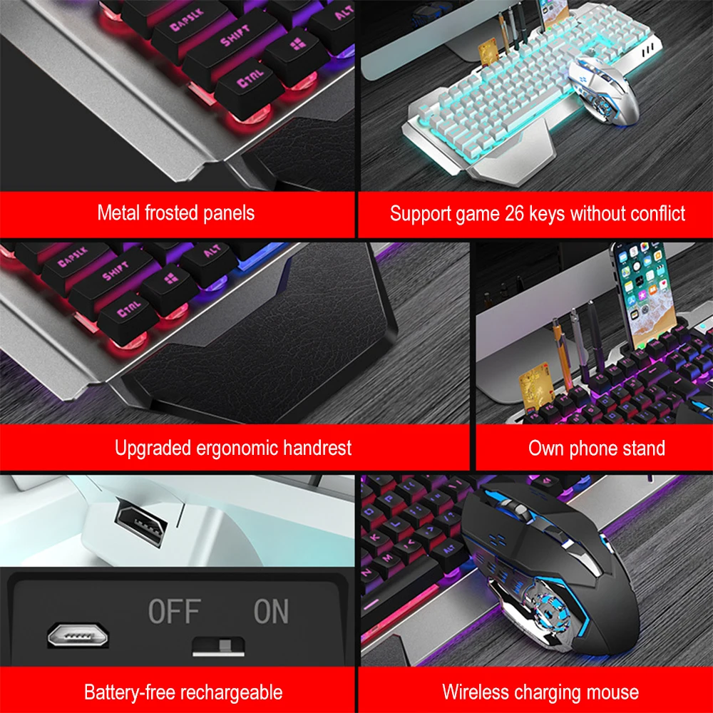 K680 لوحة مفاتيح وماوس لاسلكي  - مراجعة Gaming Keyboard Mechanical Wireless وسعره