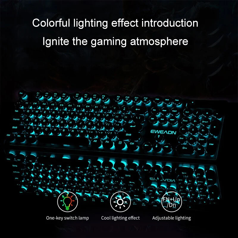 مجموعة لوحة مفاتيح وماوس بتصمي - مراجعة Gaming Keyboard Mechanical Wireless وسعره
