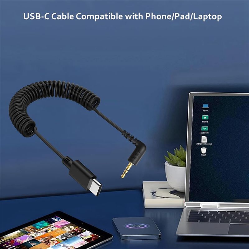 كابل صوت DT21 من نوع USB C إلى - مراجعة Coiled Usb Cable وسعره