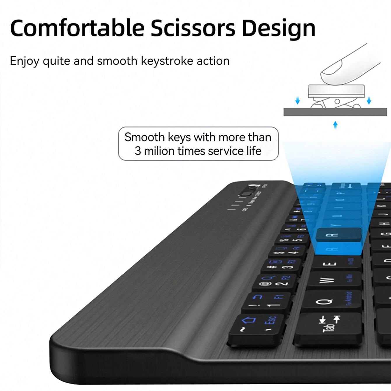لوحة مفاتيح متعددة اللغات للكم - مراجعة Gaming Keyboard Mechanical Wireless وسعره