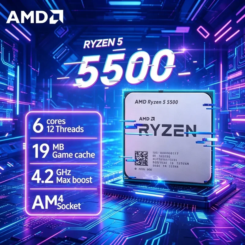معالج AMD Ryzen 5 5500 سداسي ا - مراجعة Amd Cpu Ryzen 5 وسعره