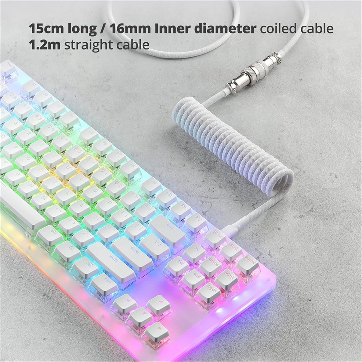 كابل USB من نوع C للوحات مفاتي - مراجعة Gaming Keyboard Type C وسعره