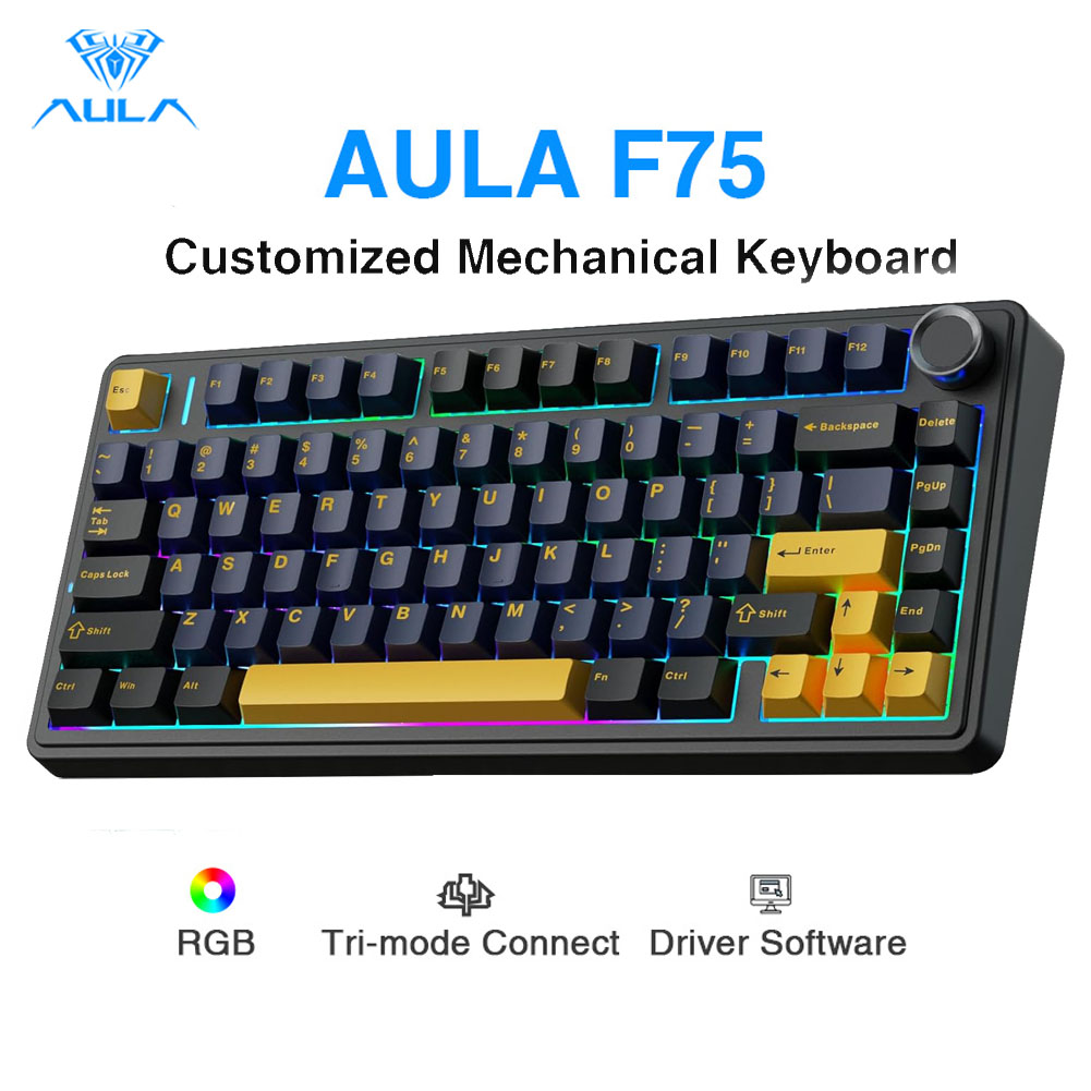 لوحة مفاتيح ميكانيكية Aula F75 - مراجعة Gaming Keyboard Number Pad وسعره