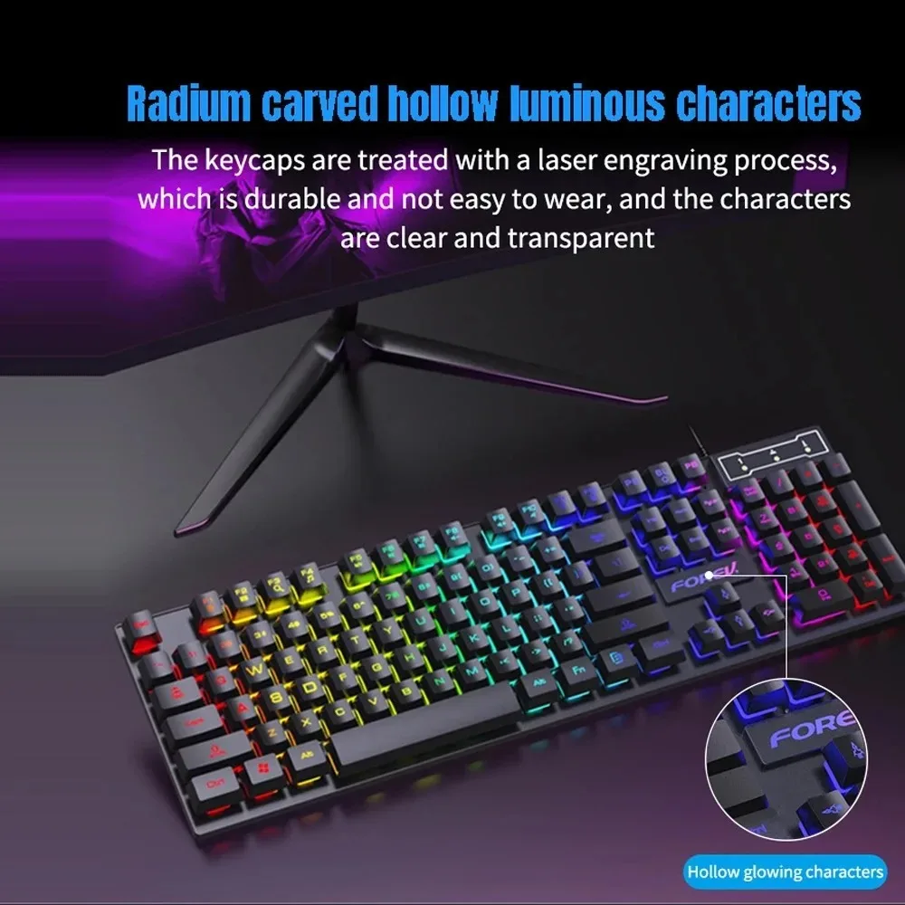 لوحة مفاتيح ميكانيكية بإضاءة خ - مراجعة Gaming Keyboard And Mouse For Xbox وسعره