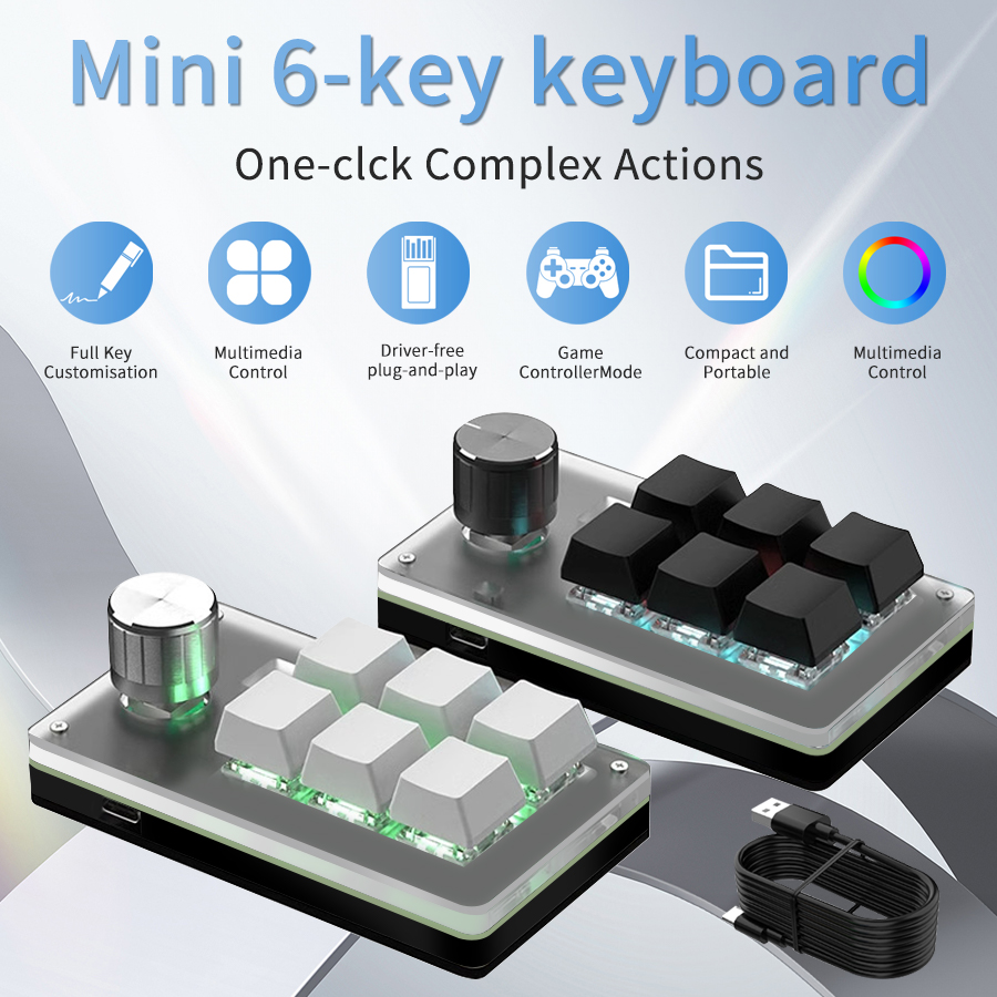 لوحة مفاتيح صغيرة سلكية مخصصة  - مراجعة Gaming Keyboard Mini Mechanical وسعره