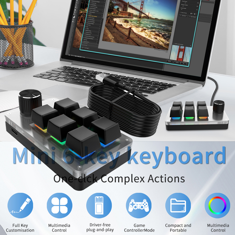 لوحة مفاتيح صغيرة سلكية مخصصة  - مراجعة Gaming Keyboard Mini Mechanical وسعره