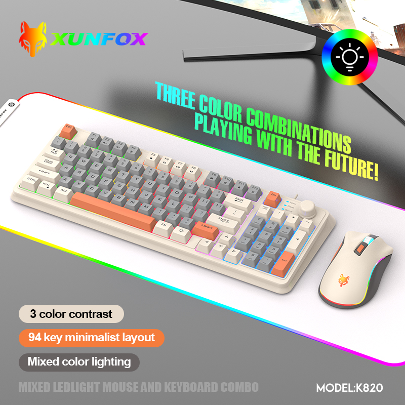 K820 USB السلكية لعبة لوحة الم - مراجعة Gaming Keyboard And Mouse For Xbox وسعره
