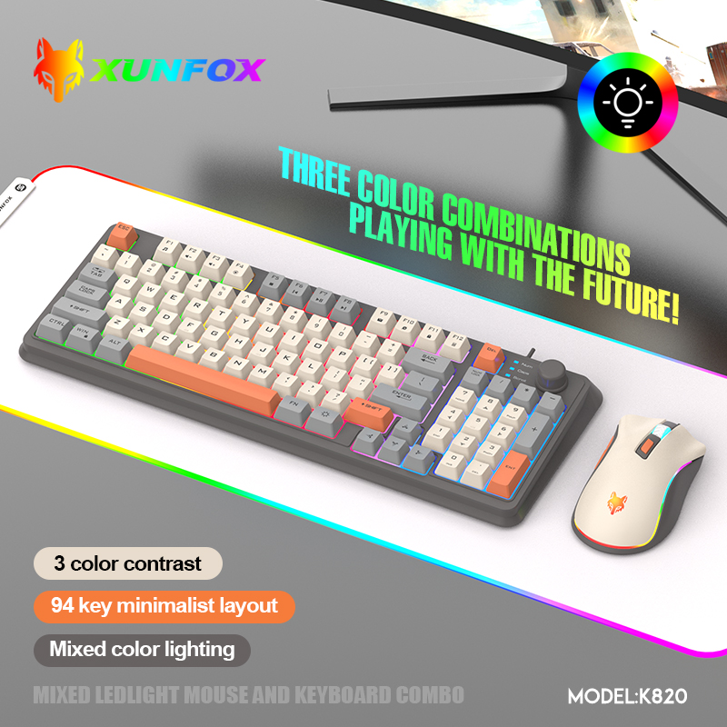 K820 USB السلكية لعبة لوحة الم - مراجعة Gaming Keyboard And Mouse For Xbox وسعره