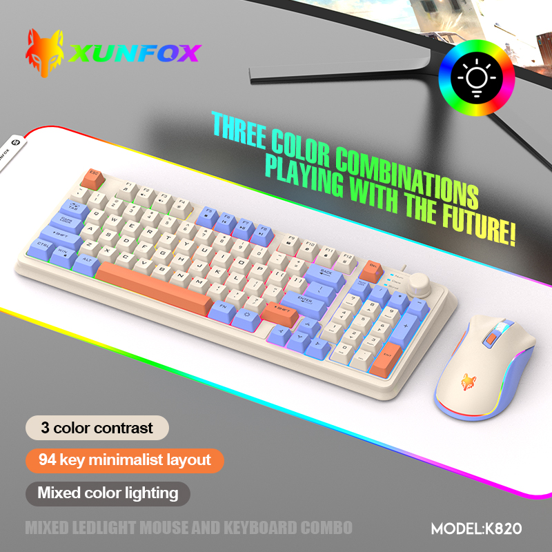 K820 USB السلكية لعبة لوحة الم - مراجعة Gaming Keyboard And Mouse For Xbox وسعره