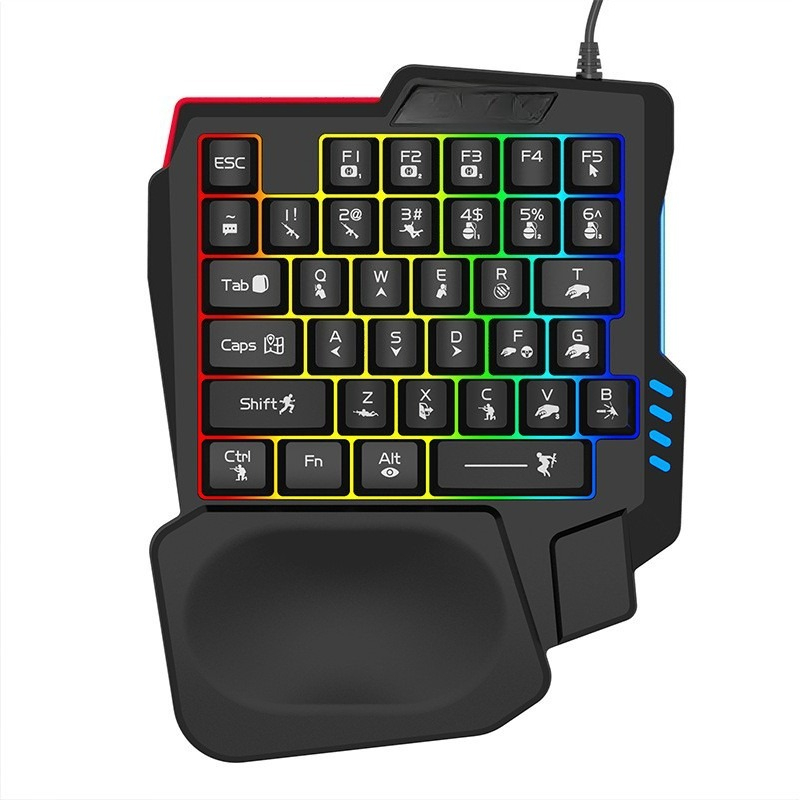 لوحة مفاتيح K5 للعب بيد واحدة  - مراجعة Keyboard Gaming Amazon وسعره