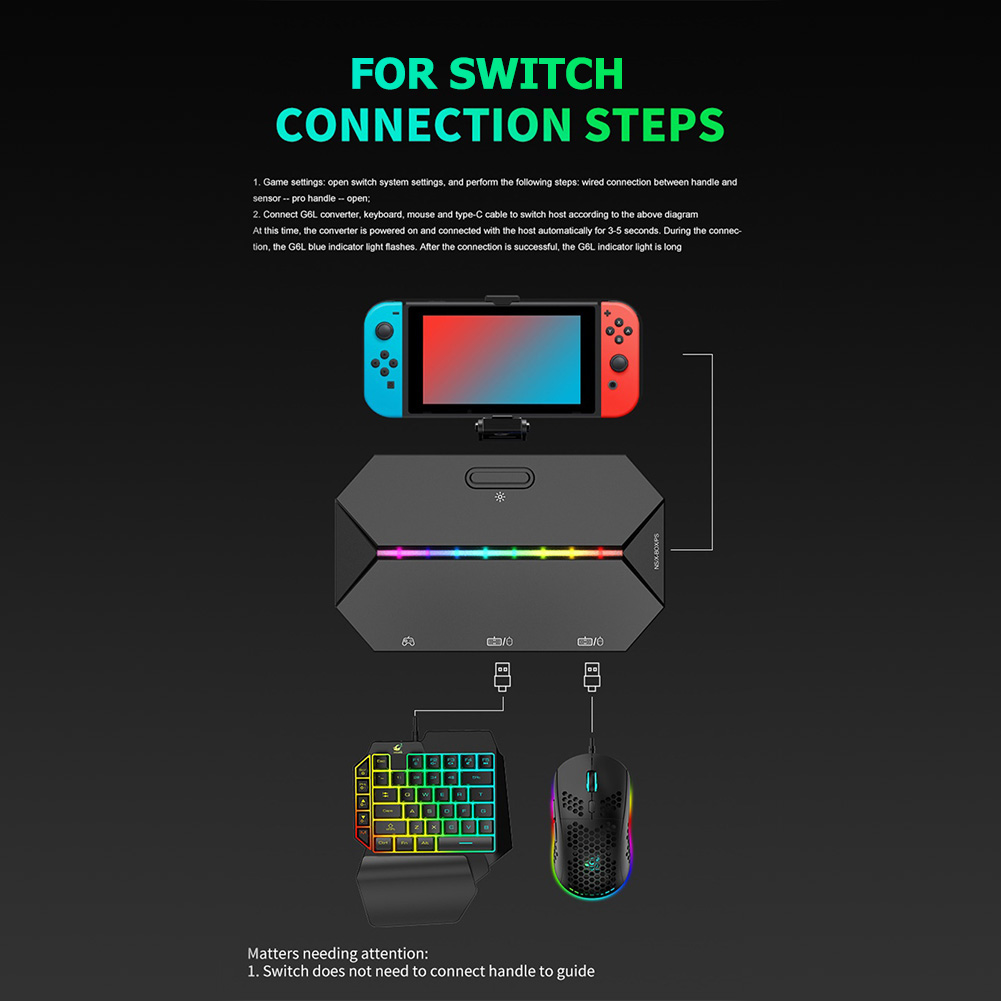 محول لوحة مفاتيح وماوس سلكي G6 - مراجعة Gaming Keyboard And Mouse For Xbox وسعره