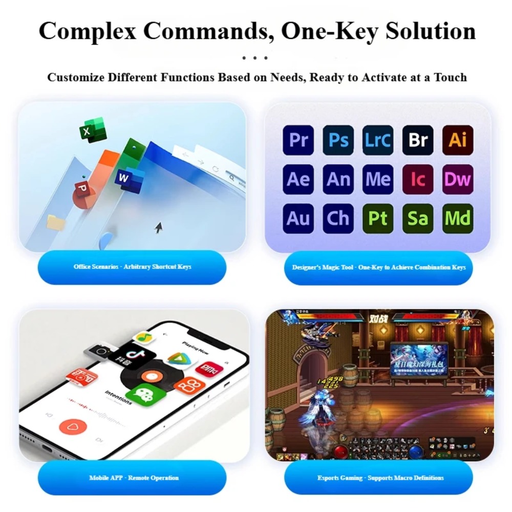 MK424Pro 4-Key Wireles لوحة مف - مراجعة Gaming Keyboard Mini Mechanical وسعره