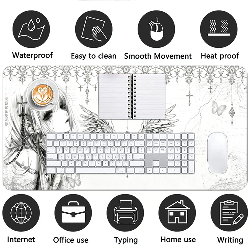 لوحة ماوس جلدية سوداء وبيضاء ب - مراجعة Gaming Keyboard Esports وسعره