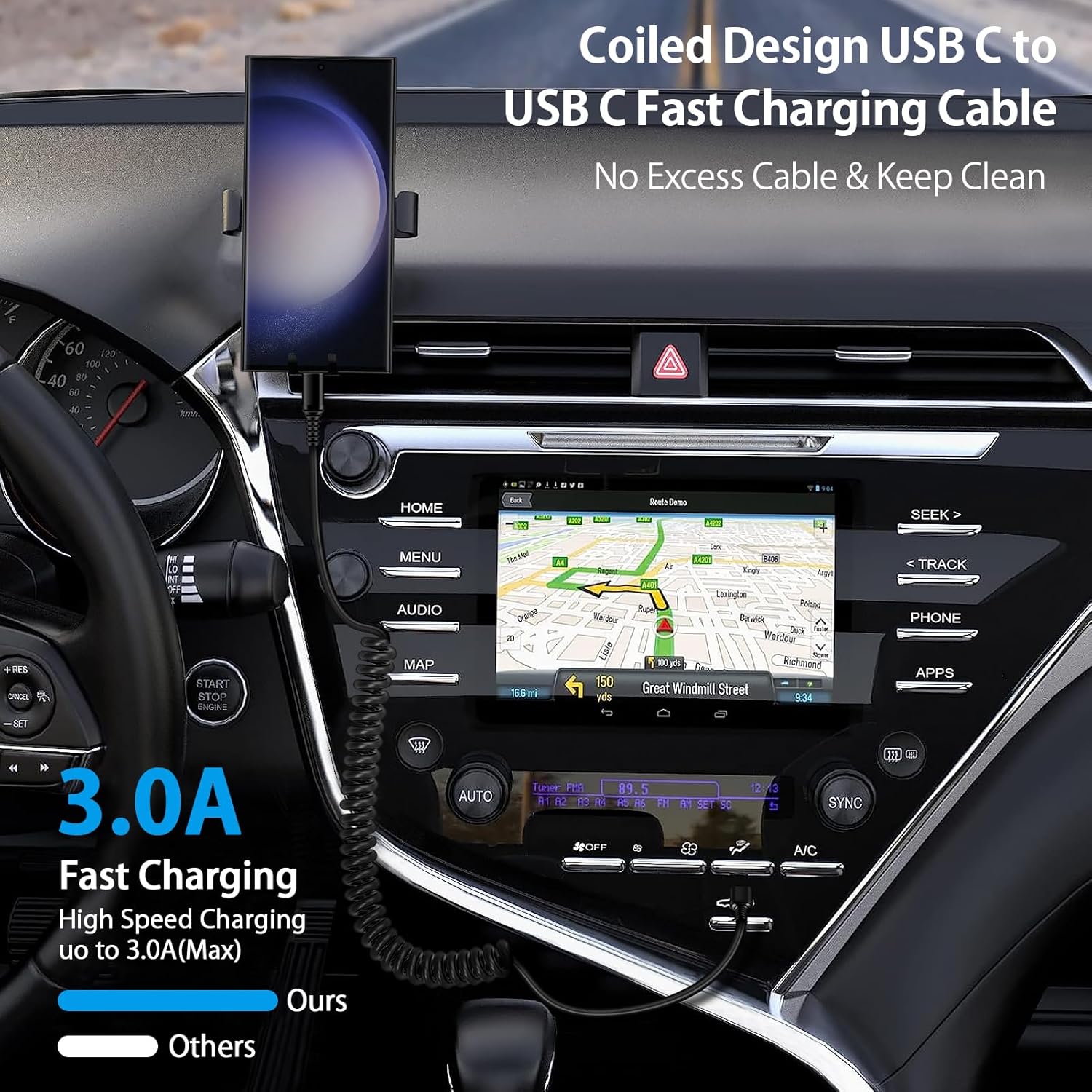 كابل Android Auto USB C إلى US - مراجعة Coiled Usb Cable وسعره